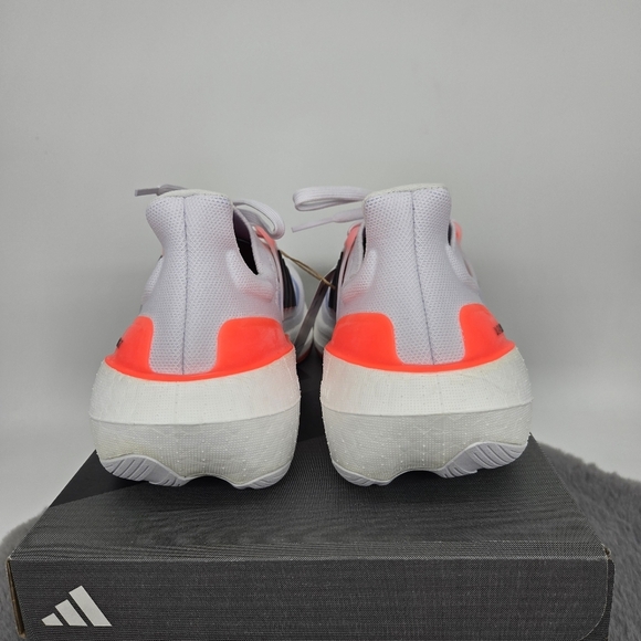 New adidas Ultra Boost Light HQ6351 White Black Solar Red Men’s Shoes Size 9 - Picture 4 of 8